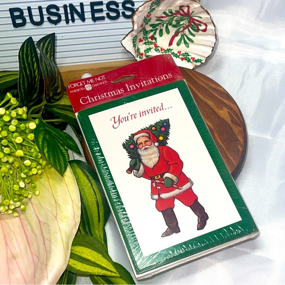 Christmas Invitations 8 Cards and Envelopes by American Greetings, 4x6